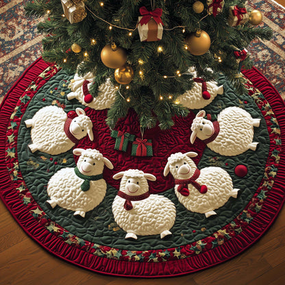 Adorable Sheep Quilted Tree Skirt GFTOYC1113