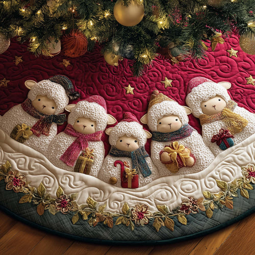 Adorable Sheep Quilted Tree Skirt GFTOYC1114