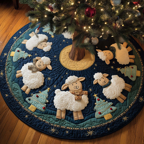 Adorable Sheep Quilted Tree Skirt GFTOYC1115
