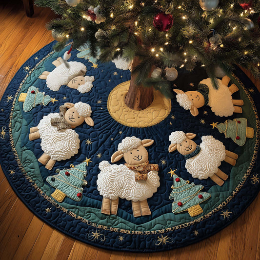 Adorable Sheep Quilted Tree Skirt GFTOYC1115