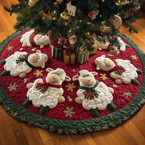 Adorable Sheep Quilted Tree Skirt GFTOYC1116