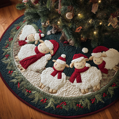 Adorable Sheep Quilted Tree Skirt GFTOYC1117