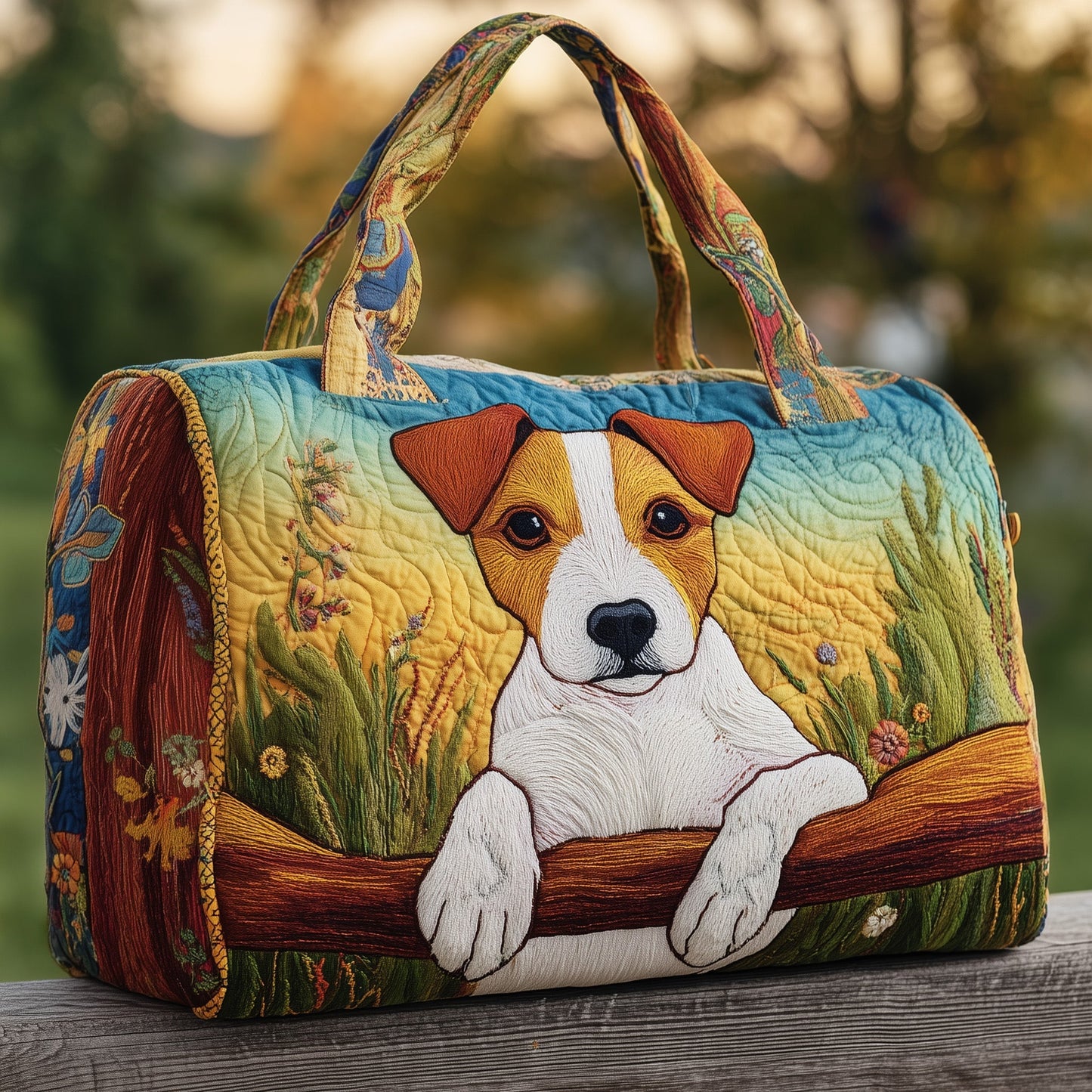 Adorable Jack Russell Quilted Duffle Bag GFTOYC111