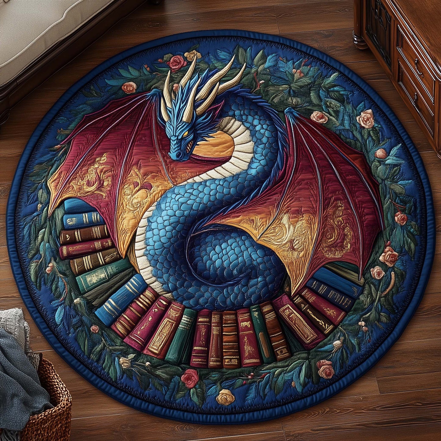 Mystic Dragon Quilted Round Mat GFTOYC1126