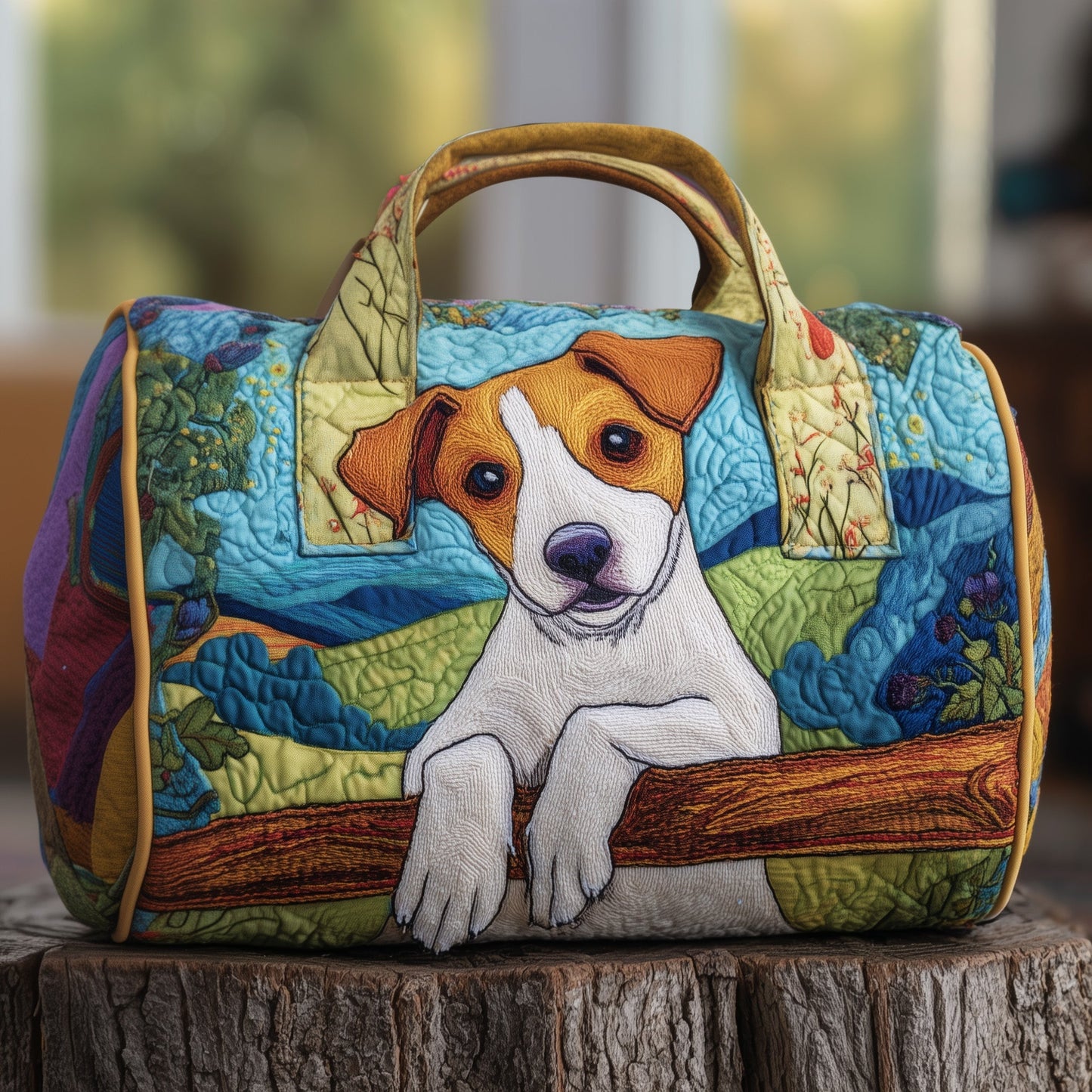 Adorable Jack Russell Quilted Duffle Bag GFTOYC112