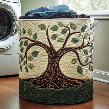 Ancient Celtic Tree of Life Quilted Laundry Basket GFTOYC1132