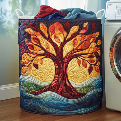 Ancient Celtic Tree of Life Quilted Laundry Basket GFTOYC1133