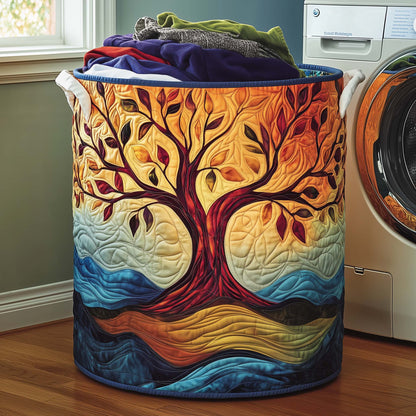 Ancient Celtic Tree of Life Quilted Laundry Basket GFTOYC1139