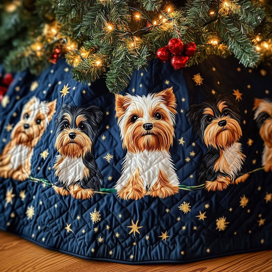 Festive Terrier Quilted Tree Skirt GFTOYC1155
