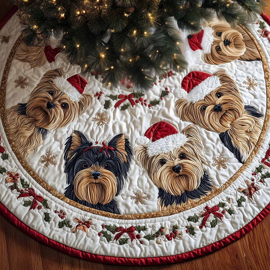 Festive Terrier Quilted Tree Skirt GFTOYC1156