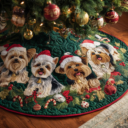 Festive Terrier Quilted Tree Skirt GFTOYC1157