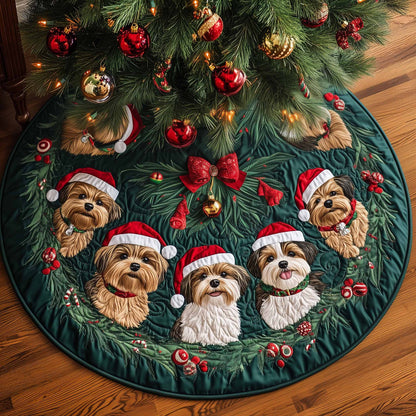 Festive Terrier Quilted Tree Skirt GFTOYC1158