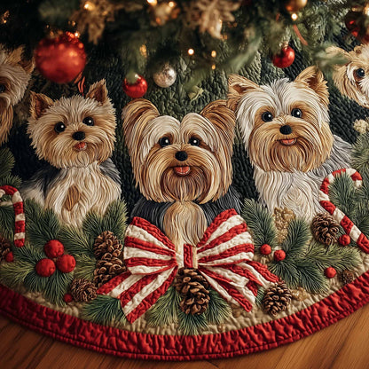 Festive Terrier Quilted Tree Skirt GFTOYC1159