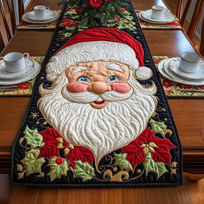 Poinsettia Claus Quilted Table Runner GFTOYC1164