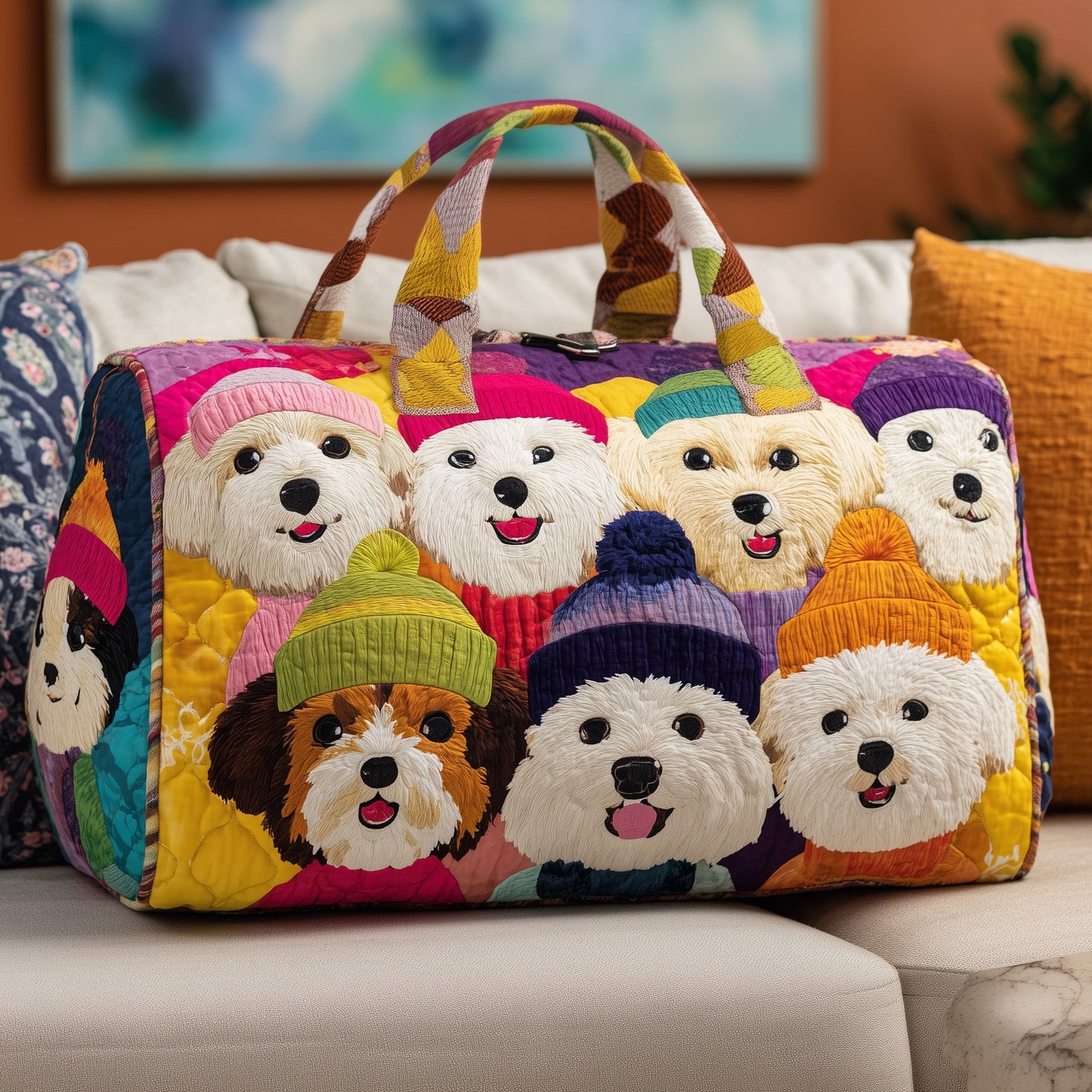 Adorable Poodle Quilted Duffle Bag GFTOYC11