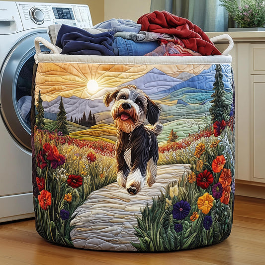 Adorable Schnauzer Quilted Laundry Basket GFTOYC1208