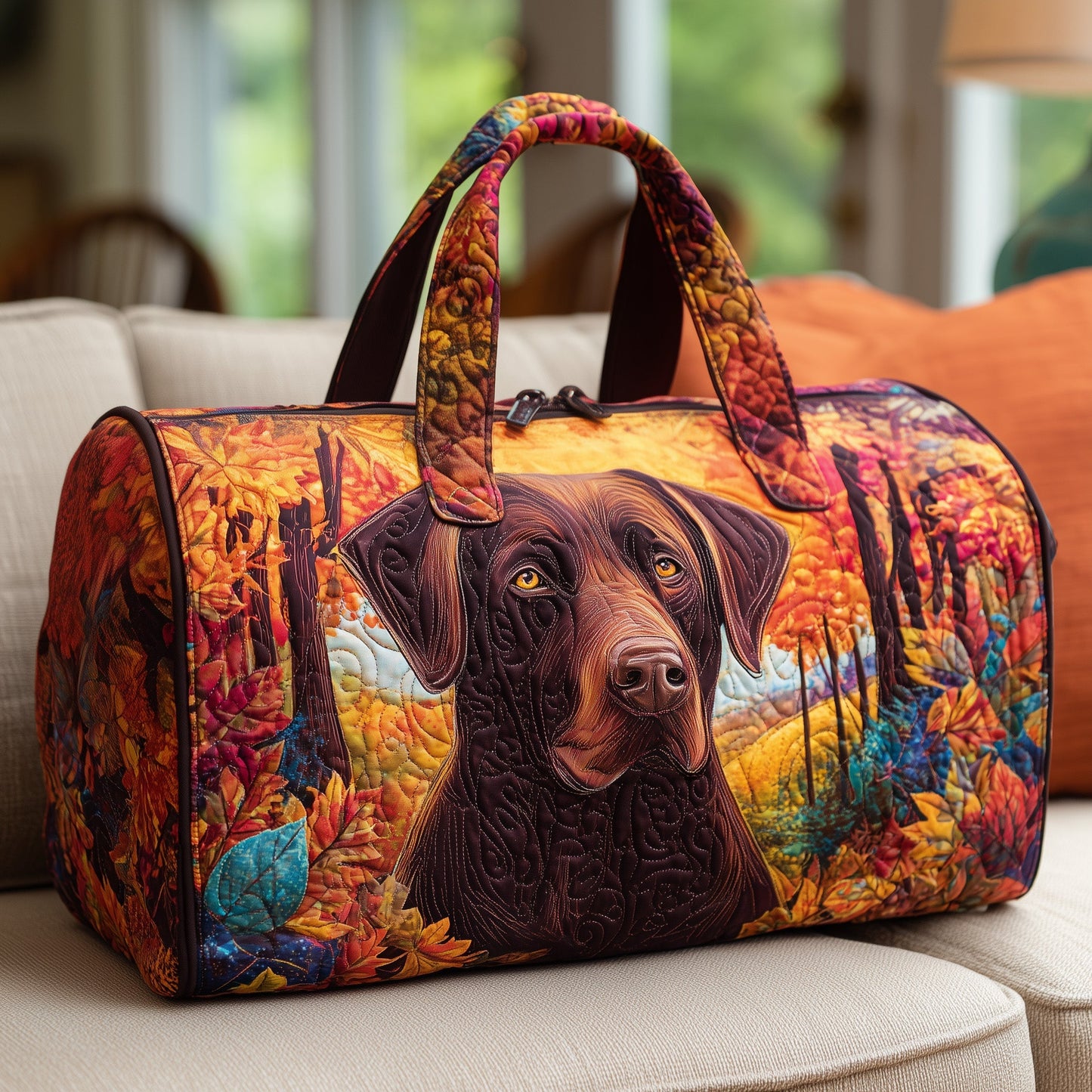 Autumn Labrador Quilted Duffle Bag GFTOYC121