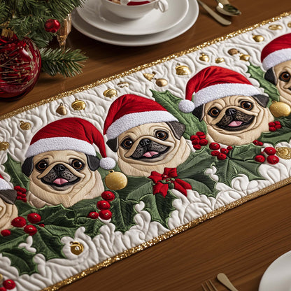 Jolly Pugs Quilted Table Runner GFTOYC1240