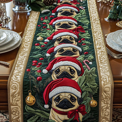 Jolly Pugs Quilted Table Runner GFTOYC1241