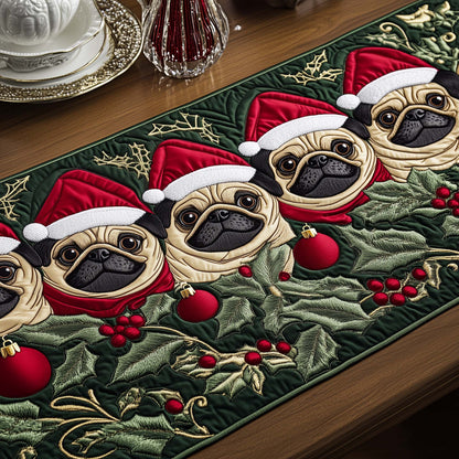 Jolly Pugs Quilted Table Runner GFTOYC1242