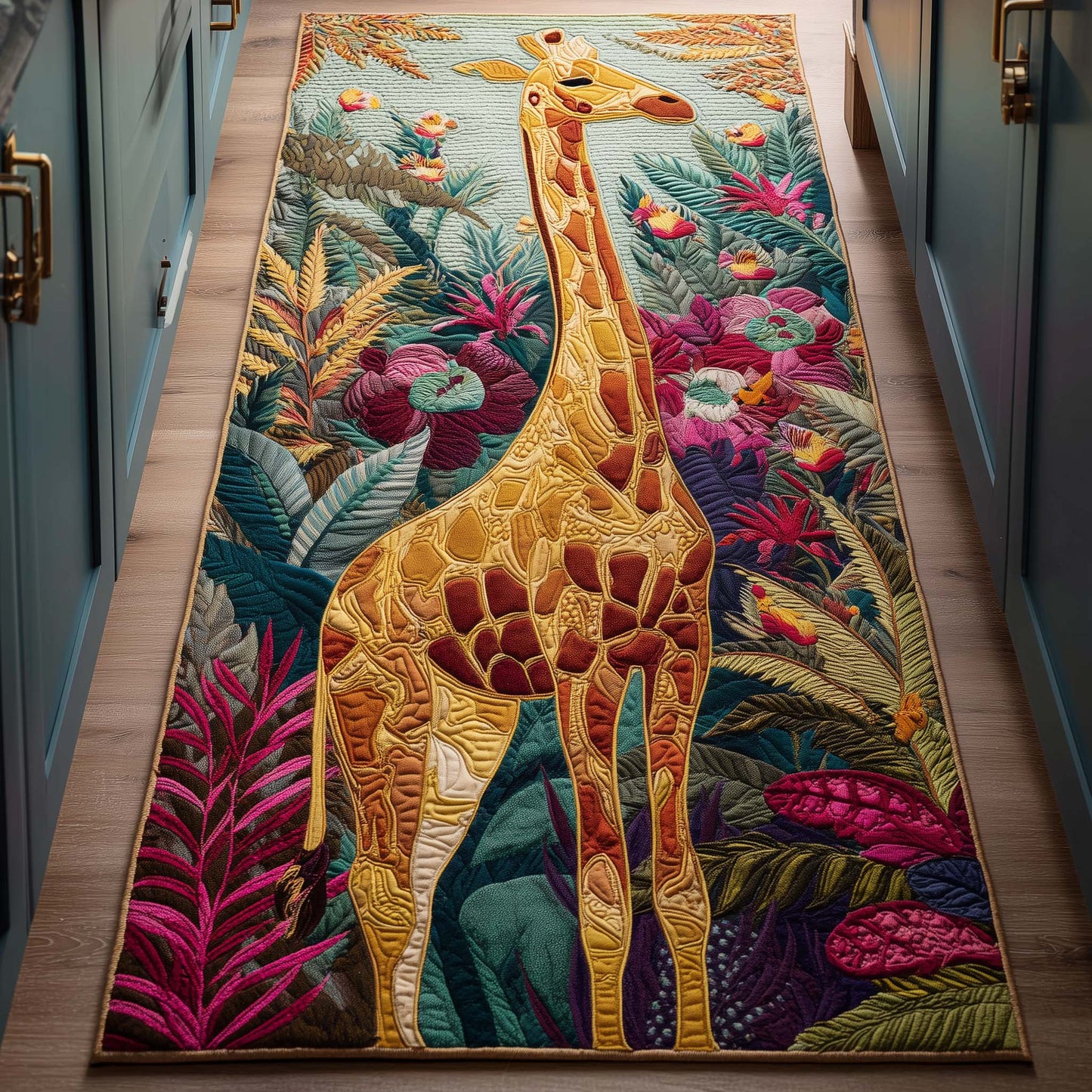 Golden Giraffe Runner Rug GFTOYC1245