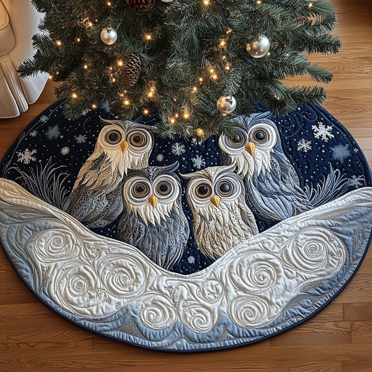 Winter Night Owls Quilted Tree Skirt GFTOYC1267