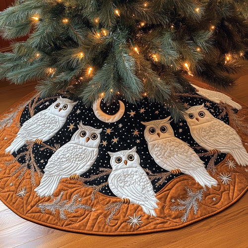 Winter Night Owls Quilted Tree Skirt GFTOYC1268