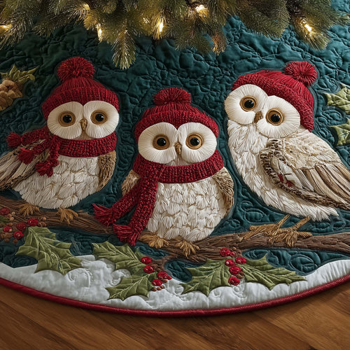 Winter Night Owls Quilted Tree Skirt GFTOYC1269