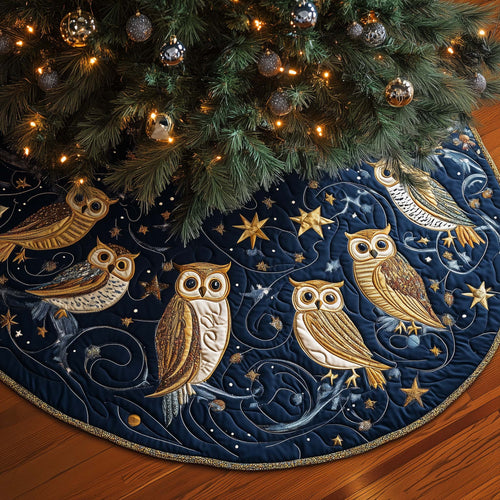 Winter Night Owls Quilted Tree Skirt GFTOYC1271