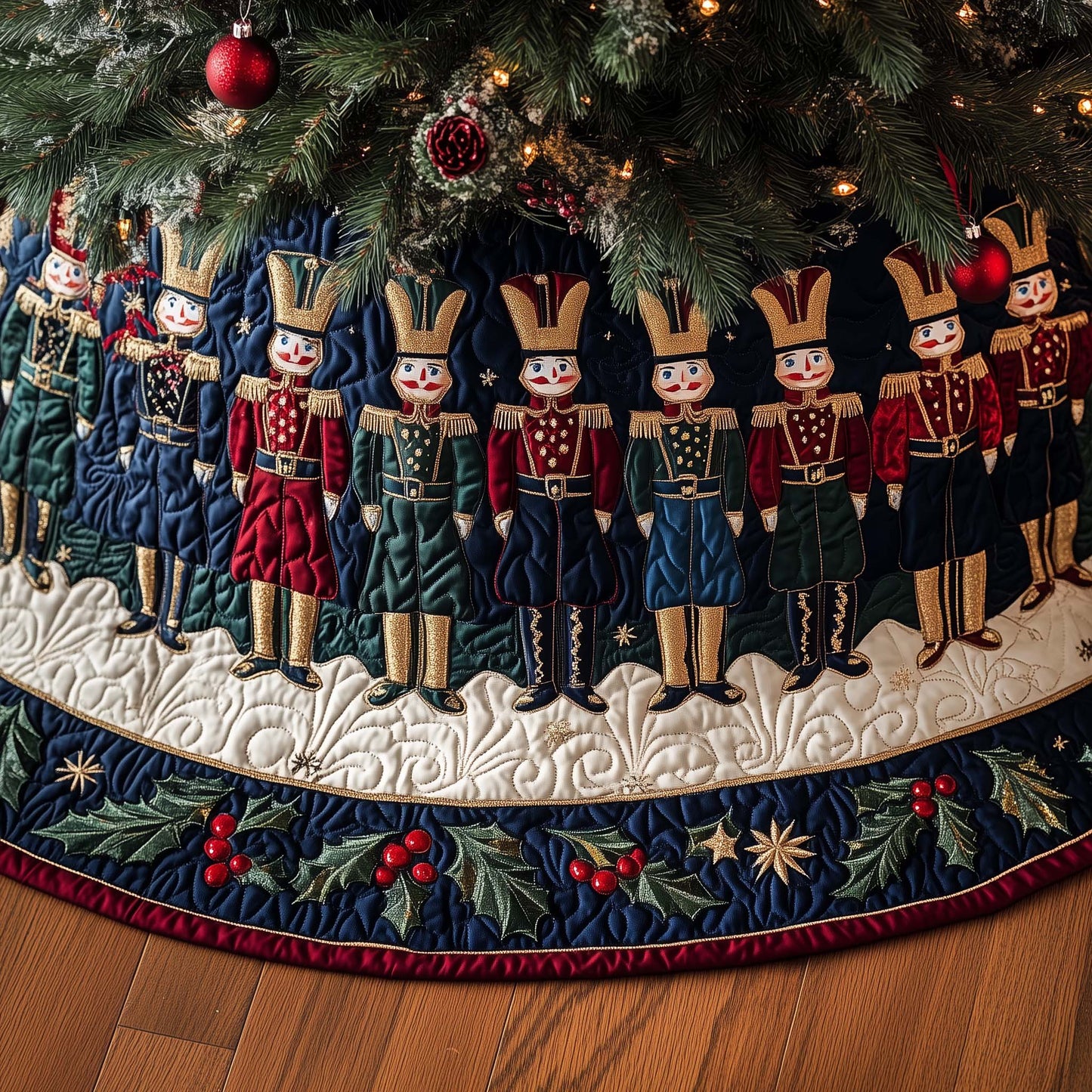 Elegant Nutcracker Quilted Tree Skirt GFTOYC1286