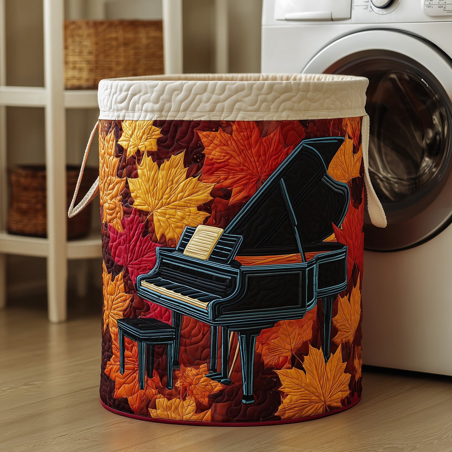 Autumn Piano Quilted Laundry Basket GFTOYC130