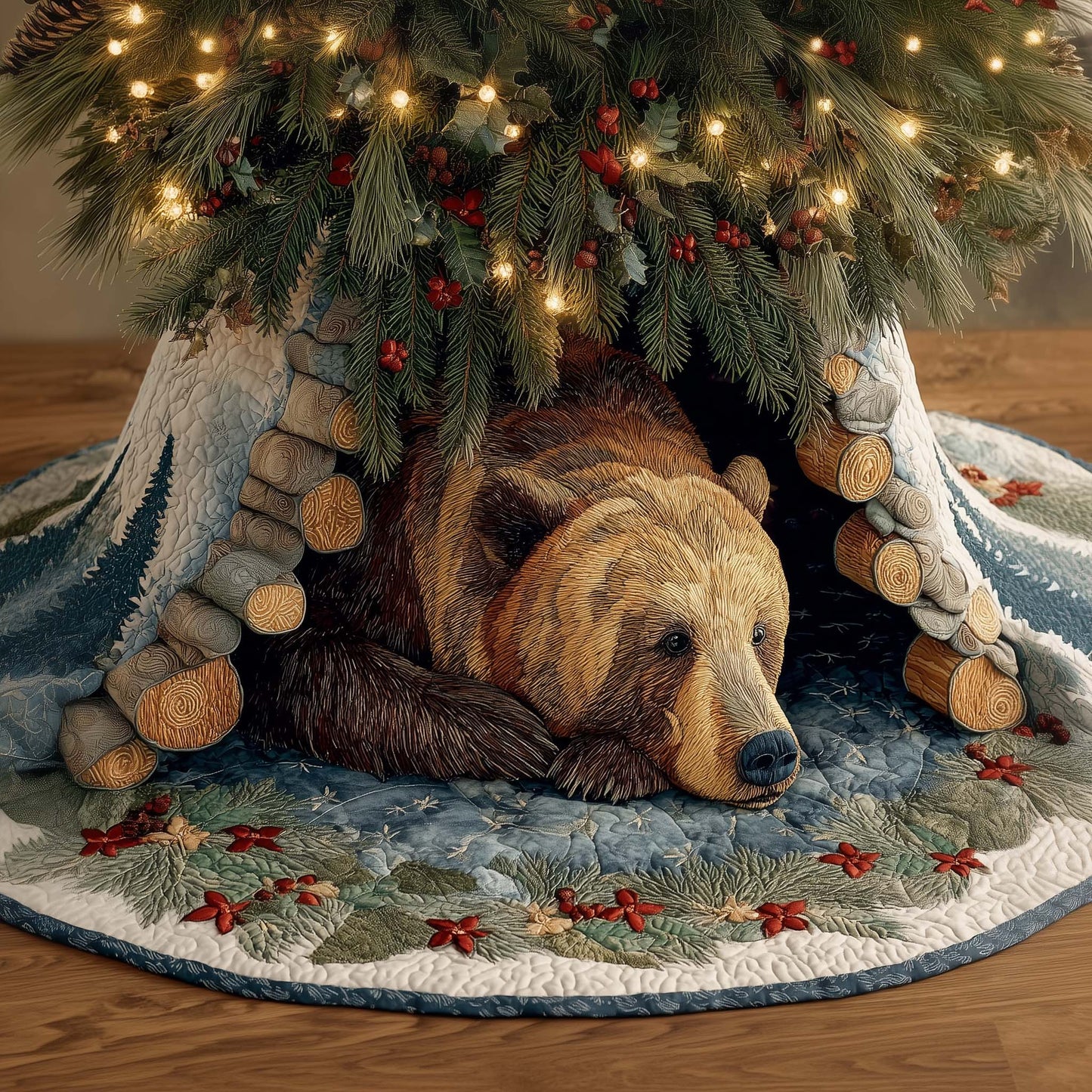 Cozy Bear Quilted Tree Skirt GFTOYC1316