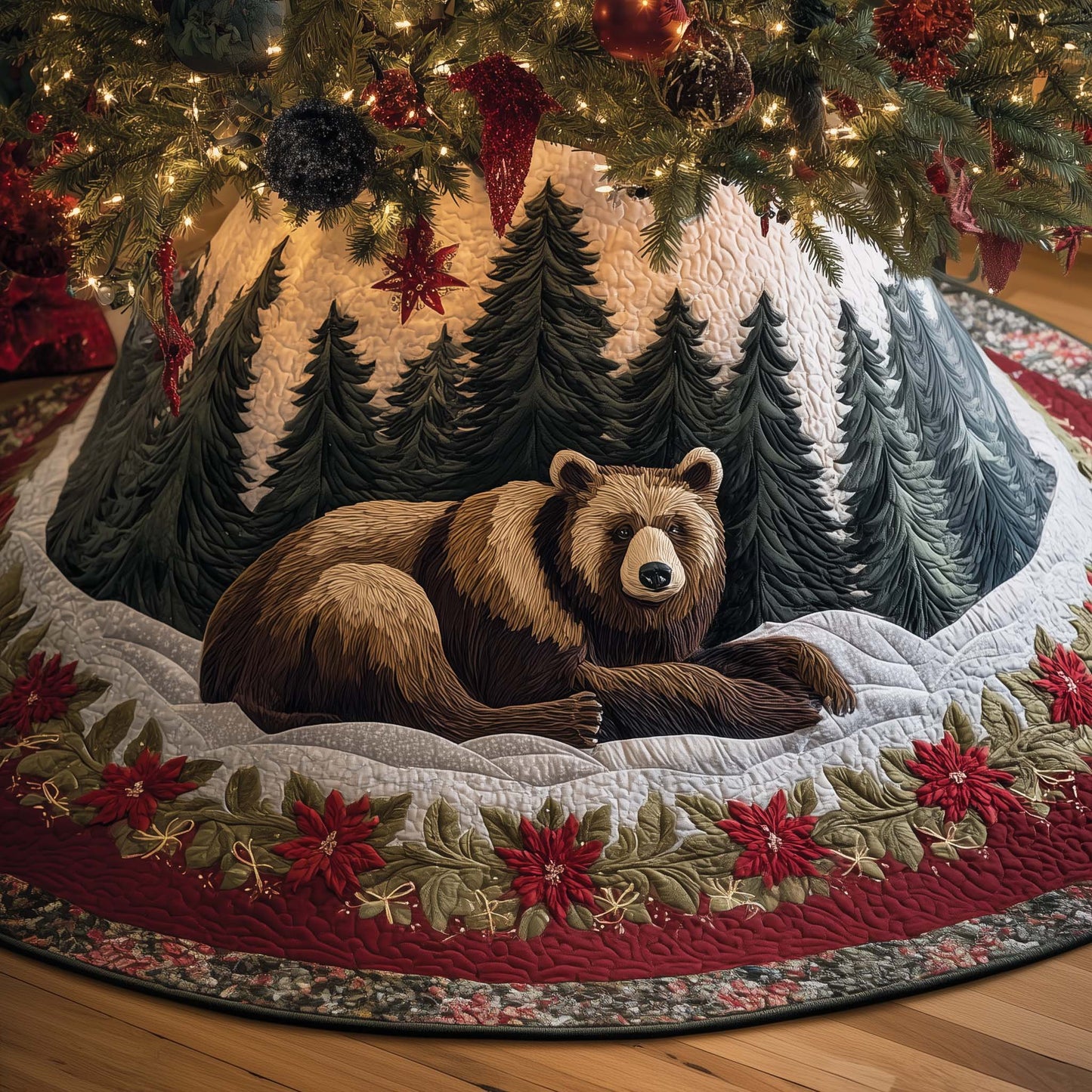 Cozy Bear Quilted Tree Skirt GFTOYC1319