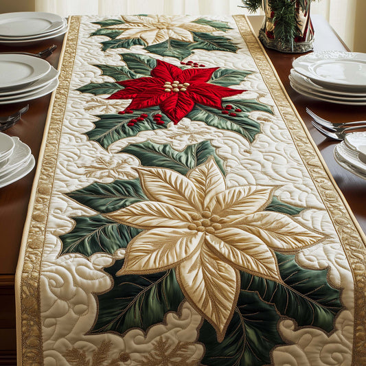 Poinsettia Quilted Table Runner GFTOYC1332