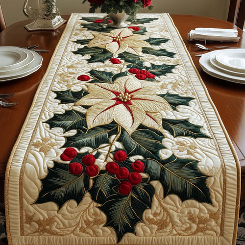 Poinsettia Quilted Table Runner GFTOYC1334