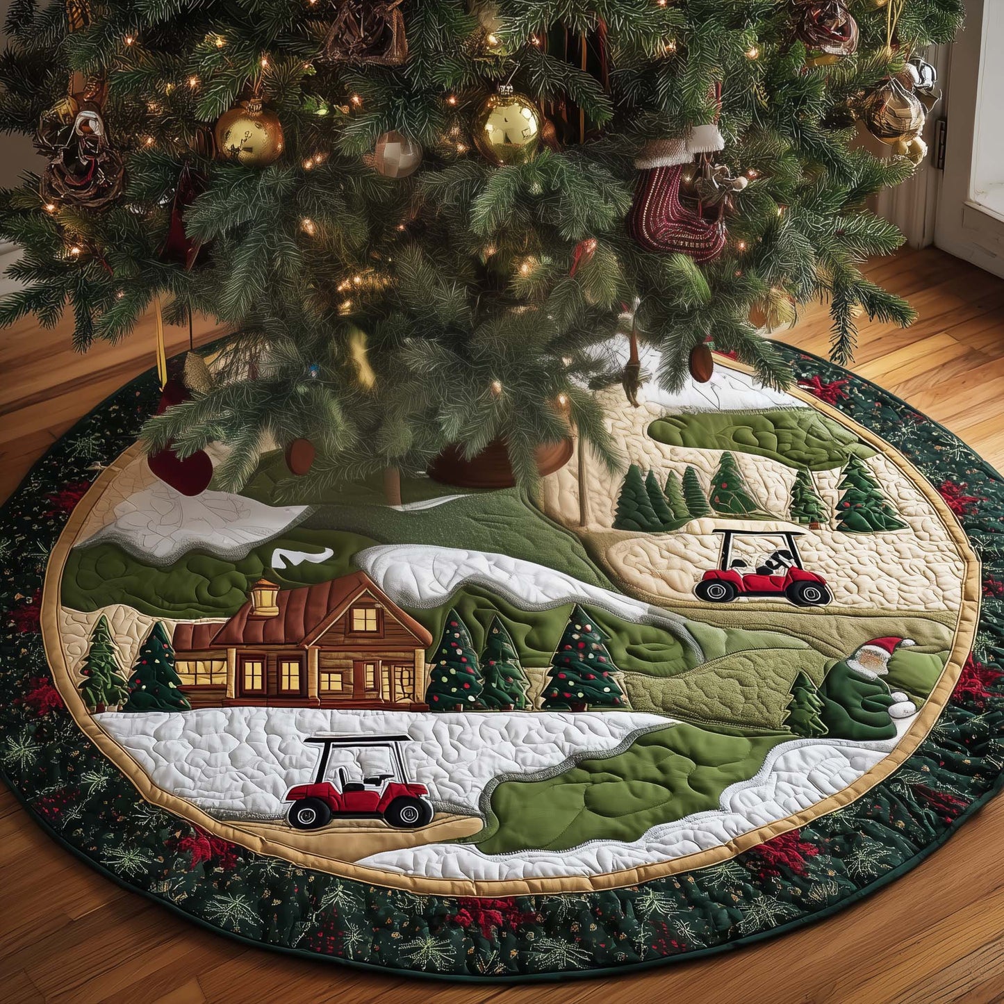 Golf Dream Quilted Tree Skirt GFTOYC1337