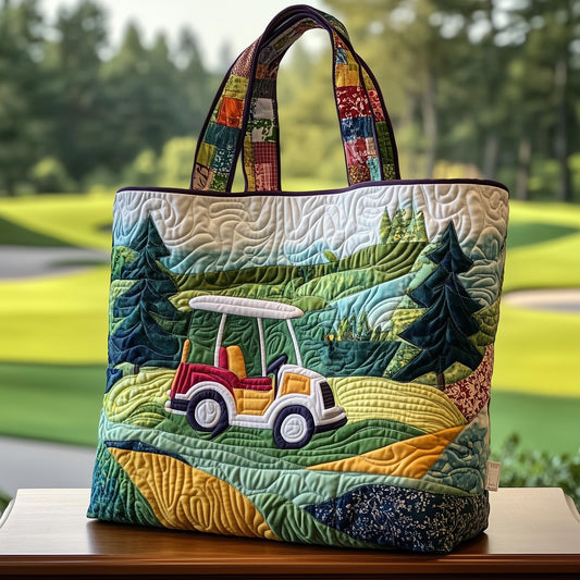 Golf Course Quilted Tote Bag GFTOYC134