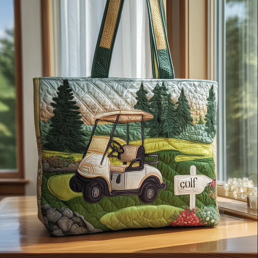 Golf Course Quilted Tote Bag GFTOYC135