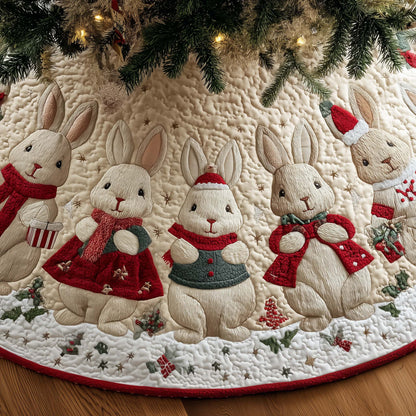 Christmas Rabbit Quilted Tree Skirt GFTOYC1354