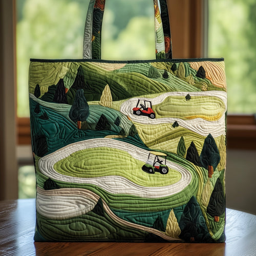 Golf Course Quilted Tote Bag GFTOYC136
