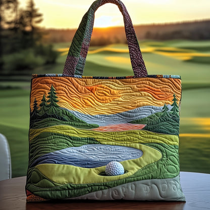 Golf Course Quilted Tote Bag GFTOYC137