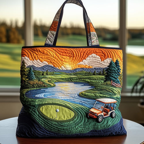 Golf Course Quilted Tote Bag GFTOYC138