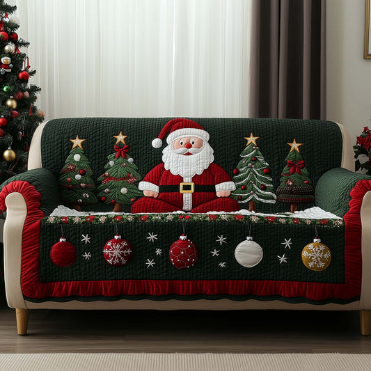 Santa Bliss Quilted Sofa Cover GFTOYC1380
