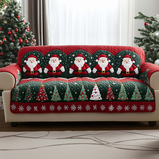 Santa Bliss Quilted Sofa Cover GFTOYC1382