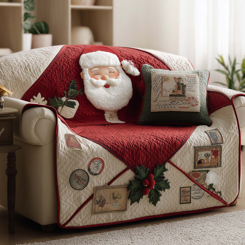 Santa Bliss Quilted Sofa Cover GFTOYC1385