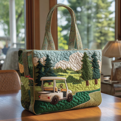 Golf Course Quilted Tote Bag GFTOYC139