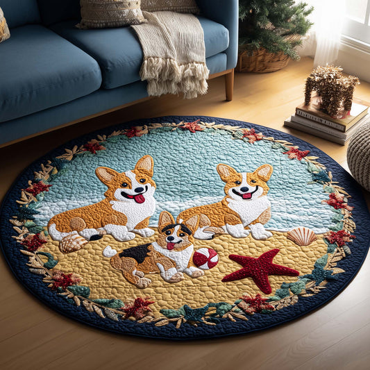 Corgi Charm Quilted Round Mat GFTOYC1399
