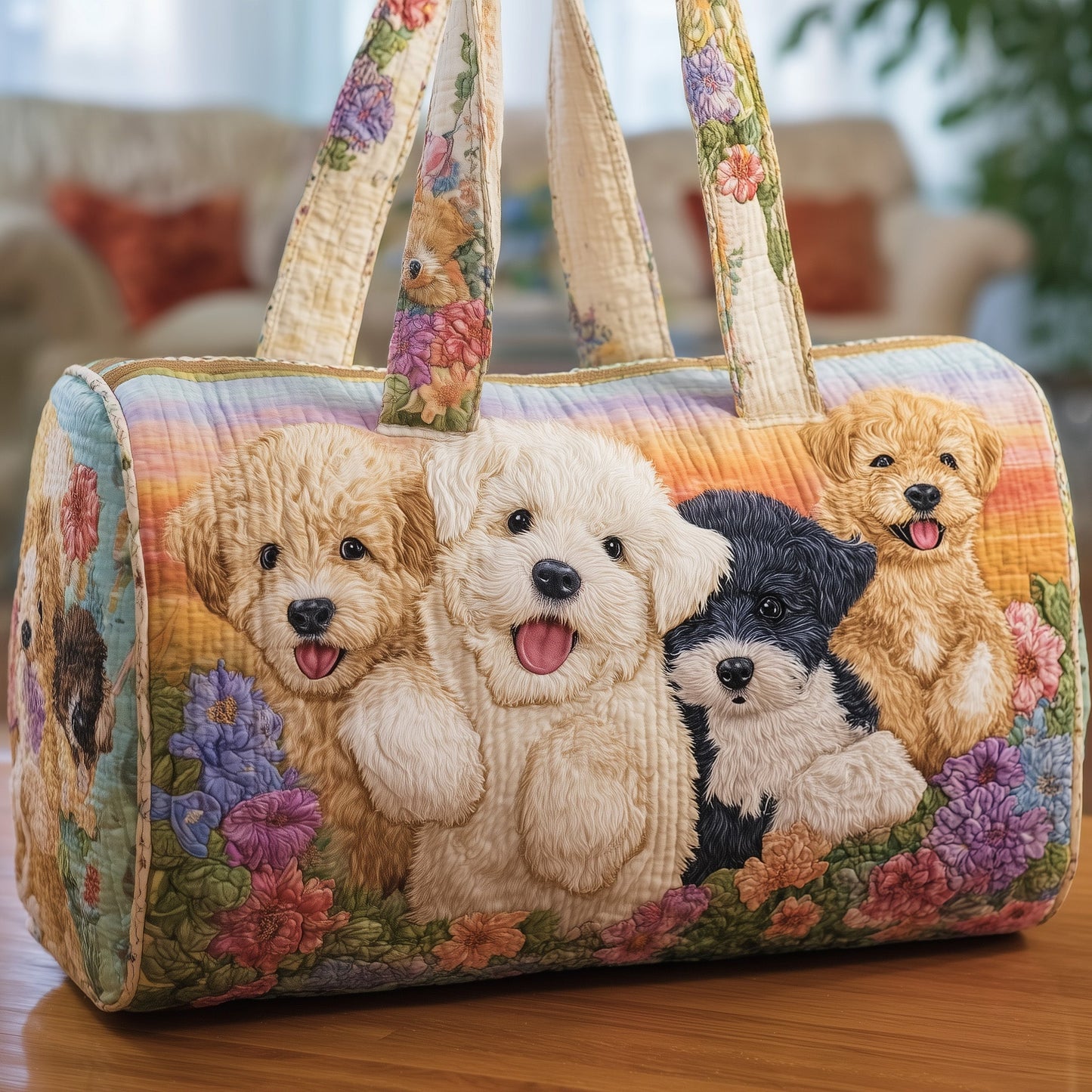 Adorable Poodle Quilted Duffle Bag GFTOYC13