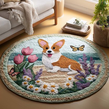 Corgi Charm Quilted Round Mat GFTOYC1402