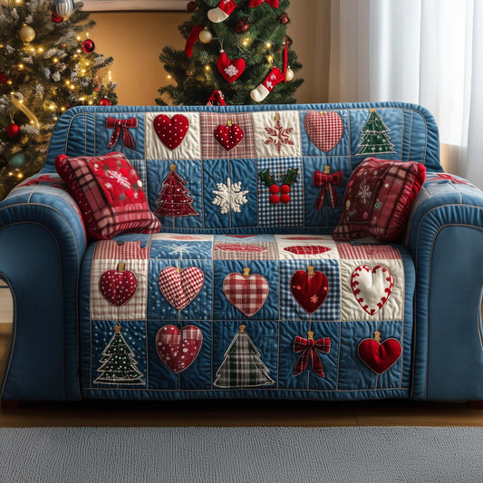 Christmas Patchwork Quilted Sofa Cover GFTOYC1408